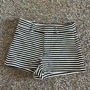 Forever 21 Black & White Striped High Wasited Shorts